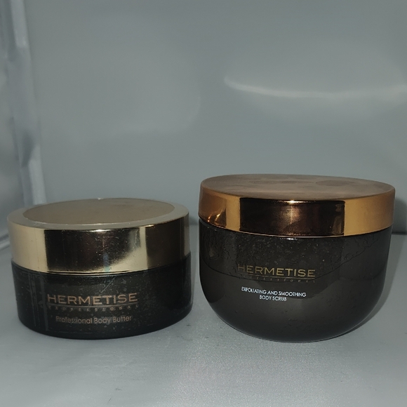 Hermetise Professional Body Butter and Exfoliating Scrub Set Retail $168